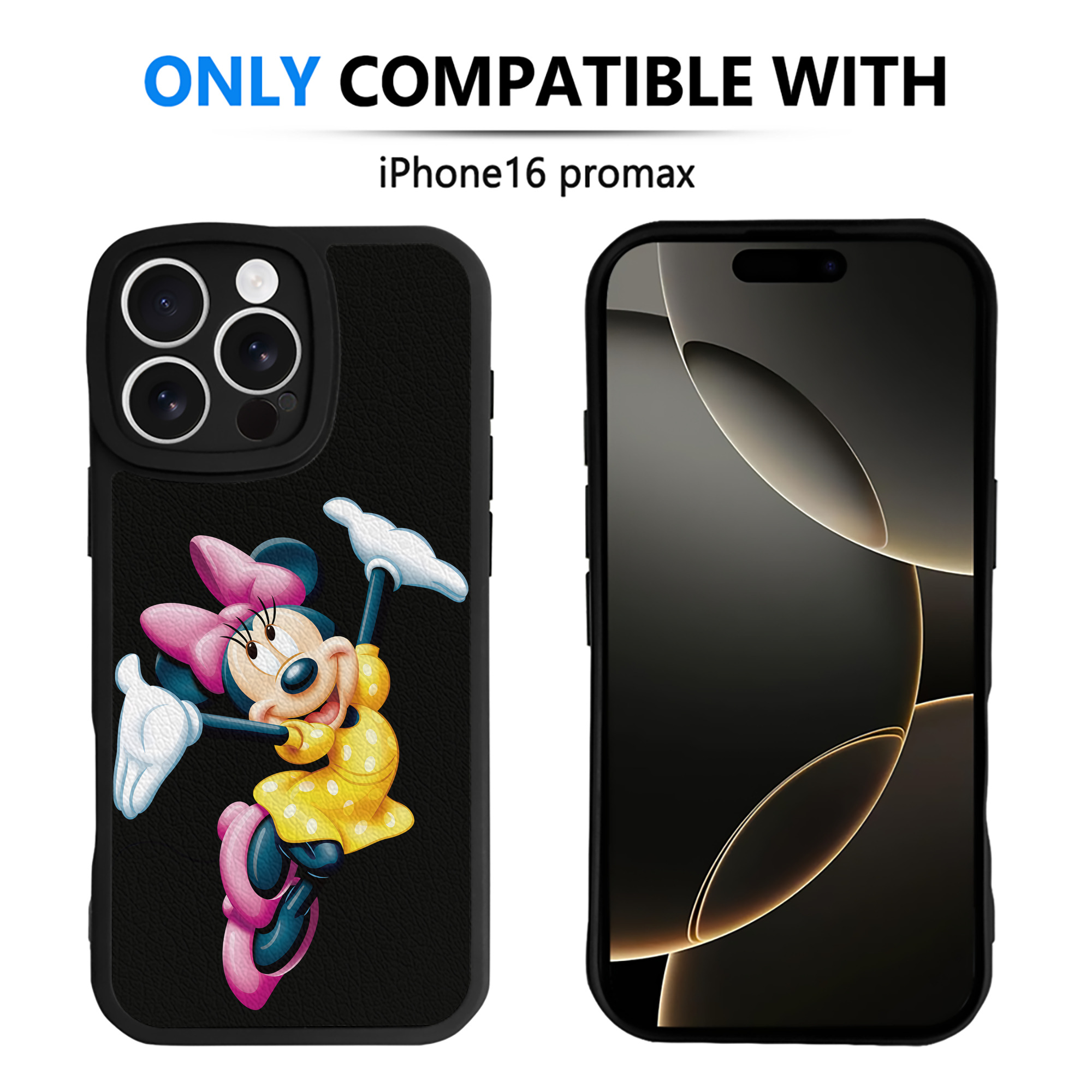 （画像用） ミッキーマウス Mickey Mouse 【iPhone 16シリーズ対応】シリコンスマホケース（レザー調） 材質：シリコン